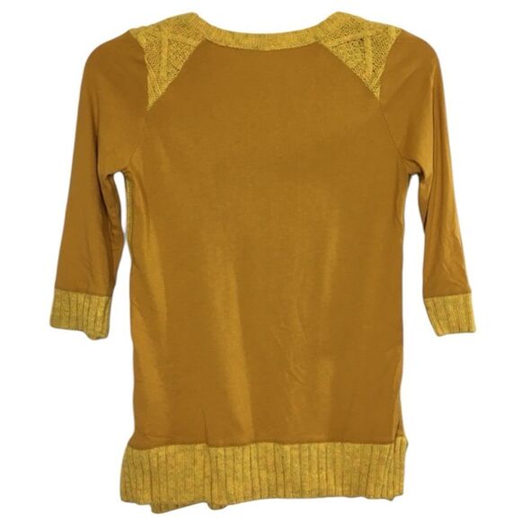 ANTHRO | PILCRO‎ & THE LETTER PRESS BOHO WOOL  BLEND DUALLY CLAD MUSTARD SWEATER - Picture 4 of 13